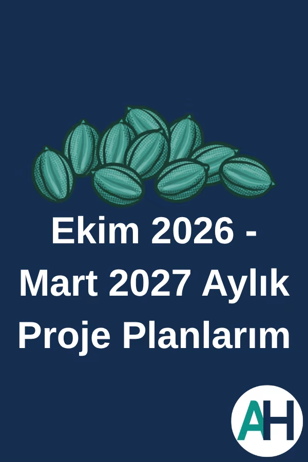 Ekim 2026 - Mart 2027 Aylık Proje Planlarım